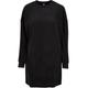 Stillkleid URBAN CLASSICS "Damen Ladies Velvet Rib Crew Dress" Gr. XS, US-Größen, schwarz (black) Damen Kleider Langarm