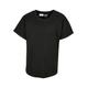 Kurzarmshirt URBAN CLASSICS "Herren Boys Long Shaped Turnup Tee 2-Pack" Gr. 134/140, grau (grey black) Jungen Shirts T-Shirts