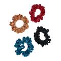 Schmuckset URBAN CLASSICS "Unisex Fluffy Scrunchies 4-Pack" Gr. one size, bunt (wintercolor) Damen Schmuck-Sets URBAN CLASSICS