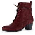 Schnürstiefelette GABOR Gr. 37, rot (dunkelrot) Damen Schuhe Reißverschlussstiefeletten