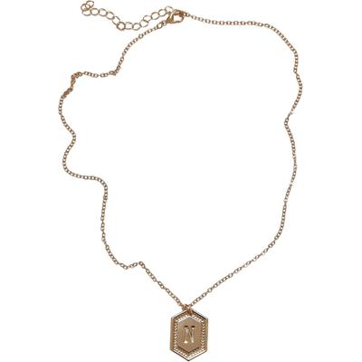 Halsreif URBAN CLASSICS "Urban Classics Unisex Letter Basic Necklace", gold (n), Halsketten, one size Image