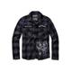 Langarmhemd BRANDIT "Herren Motörhead Checkshirt" Gr. 6XL, US-Größen, schwarz (black, grey) Herren Hemden Langarm