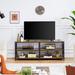 TV Stand 70 Inch, Media Entertainment Center with 3-Tier Storage Shelves, 63" Long Wooden TV Console with Metal Frame
