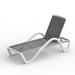 Full Flat Aluminum and Polypropylene Resin Legs Patio Reclining Adjustable Chaise Lounge