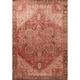 Geometric Red Heriz Persian Vintage Area Rug Handmade Wool Carpet - 9'11"x 12'6"