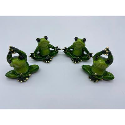 Small Yoga Frogs (Set of 4)