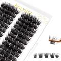 Lash Clusters 196 Clusters Lashes 14 Pairs Individual DIY Lash Extensions C Curl Manga Eyelash Extension Mix Length Wispy Spiky Cluster Reusable Natural 3D Makeup Tools Lashes Clusters (KD8 C-MIX)