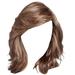 Jiyugala Human Hair Wig Wave Curly Synthetic Wigs Hair Medium Fashion Hair Brown Wig Hair Long Water Wig Headband Wigs