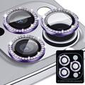 Camera Lens Protector for iPhone 14 Pro 6.1 & iPhone 14 Pro Max 6.7 Tempered Glass Camera Lens Protector Bling Ring Lens Cover for iPhone 14 Pro/iPhone 14 Pro Max (Diamond Deep Purple)