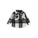 Little Kids Toddler Baby Boy Girl Shirt Jacket Plaid Button Down Fall Flannel Shacket Coat Tops