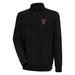 Men's Antigua Black Texas Tech Red Raiders Victory Quarter-Zip Pullover Top