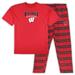 Men's Profile Red/Black Wisconsin Badgers Big & Tall 2-Pack T-Shirt Flannel Pants Set