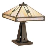 Arroyo Craftsman Pasadena 21 Inch Table Lamp - PTL-16E-GW-MB