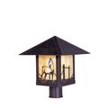 Arroyo Craftsman Timber Ridge 12 Inch Tall 1 Light Outdoor Post Lamp - TRP-12AR-AM-BZ