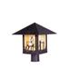 Arroyo Craftsman Timber Ridge 12 Inch Tall 1 Light Outdoor Post Lamp - TRP-12AS-F-BK