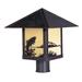 Arroyo Craftsman Timber Ridge 10 Inch Tall 1 Light Outdoor Post Lamp - TRP-9DR-RM-BK