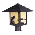 Arroyo Craftsman Timber Ridge 10 Inch Tall 1 Light Outdoor Post Lamp - TRP-9GS-CS-S