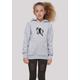 Kapuzenpullover F4NT4STIC "Basketball Spieler" Gr. 122/128, grau (heather grey) Mädchen Pullover