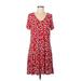 Amazon Essentials Casual Dress V Neck Short sleeves: Red Dresses - Women's Size Medium