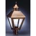 Northeast Lantern Boston 27 Inch Tall 3 Light Outdoor Post Lamp - 1113-DAB-LT3-CLR