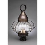 Northeast Lantern Onion 22 Inch Tall 3 Light Outdoor Post Lamp - 2573-VG-LT3-CSG