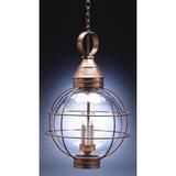 Northeast Lantern Onion 27 Inch Tall 3 Light Outdoor Hanging Lantern - 2862-DAB-LT3-OPT