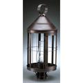 Northeast Lantern Heal 25 Inch Tall 3 Light Outdoor Post Lamp - 3353-DB-LT3-CSG