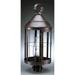Northeast Lantern Heal 25 Inch Tall 3 Light Outdoor Post Lamp - 3353-VG-LT3-CLR