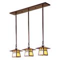 Arroyo Craftsman Carmel 36 Inch 3 Light Linear Suspension Light - CICH-8-3B-CR-MB