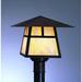 Arroyo Craftsman Carmel 9 Inch Tall 1 Light Outdoor Post Lamp - CP-12D-AM-S