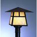 Arroyo Craftsman Carmel 9 Inch Tall 1 Light Outdoor Post Lamp - CP-12E-AM-BK