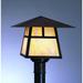 Arroyo Craftsman Carmel 9 Inch Tall 1 Light Outdoor Post Lamp - CP-12E-CS-BZ