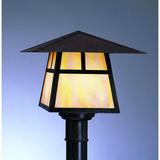 Arroyo Craftsman Carmel 9 Inch Tall 1 Light Outdoor Post Lamp - CP-12T-OF-RB