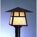 Arroyo Craftsman Carmel 7 Inch Tall 1 Light Outdoor Post Lamp - CP-8E-OF-BK