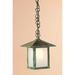 Arroyo Craftsman Evergreen 10 Inch Tall 1 Light Outdoor Hanging Lantern - EH-7E-CS-S
