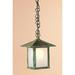 Arroyo Craftsman Evergreen 10 Inch Tall 1 Light Outdoor Hanging Lantern - EH-7T-F-RB