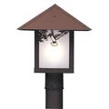 Arroyo Craftsman Evergreen 12 Inch Tall 1 Light Outdoor Post Lamp - EP-12T-TN-BK