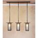 Arroyo Craftsman Franklin 37 Inch 3 Light Linear Suspension Light - FICH-9L-3-CR-AB