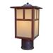 Arroyo Craftsman Mission 9 Inch Tall 1 Light Outdoor Post Lamp - MP-6E-AM-VP