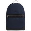 Cityrucksack TOMMY HILFIGER "TH ELEVATED NYLON BACKPACK" Gr. B/H/T: 30,5 cm x 45,5 cm x 14 cm, blau (dunkelblau) Rucksäcke