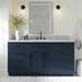 Brayden Studio® Camica 67" Single Bathroom Vanity w/ Marble Top Wood/Marble in Blue | 36 H x 67 W x 22 D in | Wayfair
