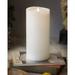 Symple Stuff Classic Real Wax Body Flickering Flameless Battery Powered LED Pillar Candle Beeswax in White | 7 H x 5 W x 5 D in | Wayfair