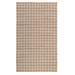 Brown/White 120 x 96 x 0.25 in Area Rug - Birch Lane™ Thames Ivory/Brown w/ Backing Area Rugs Cotton/Jute & Sisal | 120 H x 96 W x 0.25 D in | Wayfair