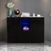 Storage Cabinet with LED Light, Living Room Sideboard Cupboard