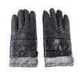 Men ski gloves Creative Outdoor Men Ski Gloves Touch Screen Riding Gloves Windproof Sports Finger Gloves Waterproof Anti-splashing PU Leather Gloves for Climbing Hiking (Black)