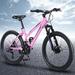 Mountain Bike for Women Girl 24 inch Wheels Hardtail Adult Bicycle 21 Speed with Dual Disc Brake 100mm Front Suspension Ergonomic Steel Frame High-Quality Tires Bicicleta de MontaÃ±a-Pink