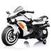 12V Kids Electric Motorcycle with Training Wheels Battery Power Motorbike for Kids Ages 2-4 Years Old Boys Girls White