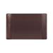 YhbSmt Pad with Side Rails Luxury Leather Blotter for Writing-Executive Desk Surface Protector 22 x 14 Chocolate Brown