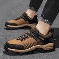 eczipvz Men Shoes Non Slip Work Shoes For Men Walking Shoe Sneakers Comfortable Leather Casual Tennis Shoes Hiking Sneaker Men (Brown 7.5)