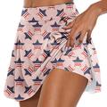 mveomtd Womens Casual Prints Tennis Golf Skirt Yoga Sport Active Skirt Shorts Skirt Pleated Midi Skirts for Women High Slit Skirt